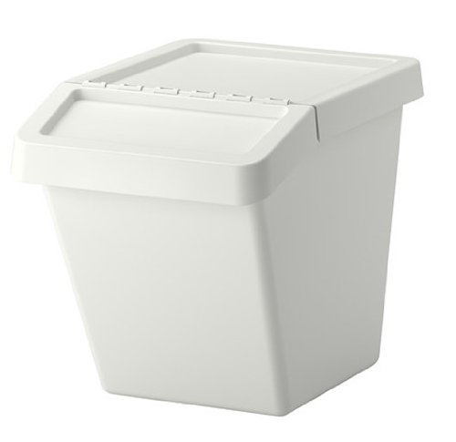 IKEAゴミ箱 SORTERA ソルテーラ 分別ゴミ箱 ふた付, ホワイト, 37 l - IKEA